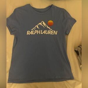 Ralph Lauren blue Shirt with Yellow Accents